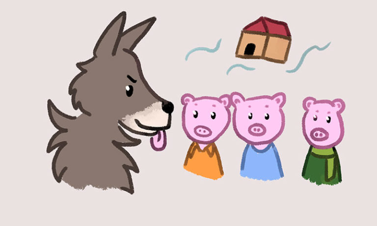 Die drei kleinen Schweinchen und der böse Wolf | Kindaling.de