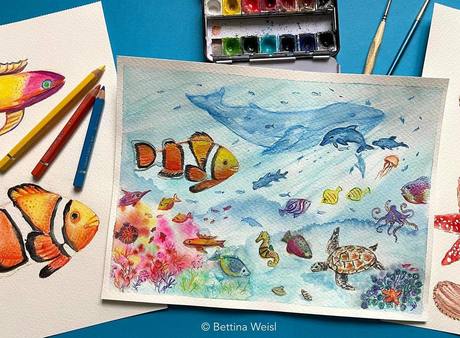Workshop: Aquarellkurs – Die geheimnisvolle Welt der Meere