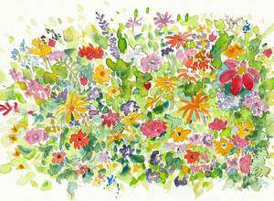 Kinder mit Eltern Aquarellkurs Flower Power 