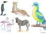Kinder mit Eltern - Exotische Tiere realistisch zeichnen