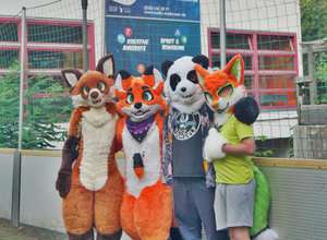 Fursuitwalk auf dem Schollenfest