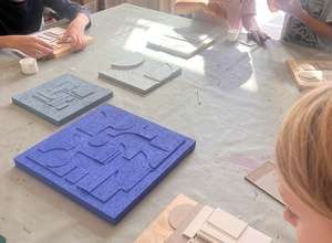 Geometric Relief Art Workshop für kreative Kinder