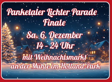 Großes Finale der Panketaler Lichterparade im Holland-Park