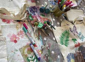 Workshop: Schablonendruck auf Stoff