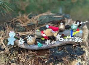 Weihnachtliches Basteln mit Sabrina und dem Weihnachtsmann 