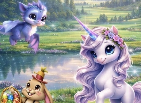 Puppentheater - Glittery und das Ostereinhorn