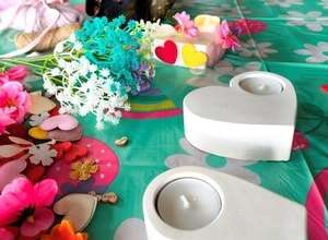 🌸 Muttertags-Bastelaktion für Kinder – Herz-Teelichthalter 