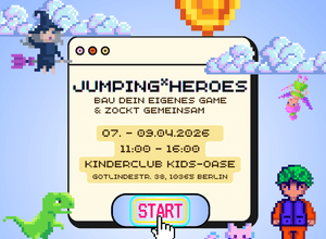Jumping Heroes - Bloxels Ferien Workshop in der kids-OASE