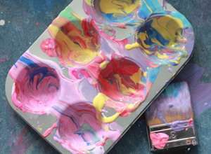 Kleine Gruppe (4–6 Kinder): Ferienatelier Druck & Farbe