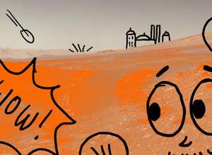 Comic-Labor. Wasserpost aus dem All. Drop-In