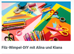 Filz-Wimpel DIY mit Alina und Kiana