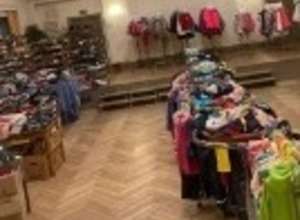 Kinderbasar im Kaufhausprinzip, Flohmarkt, Grunewaldgemeinde