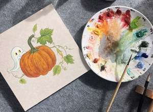 Herbst | Male deinen Kürbis mit kleinen Geist.